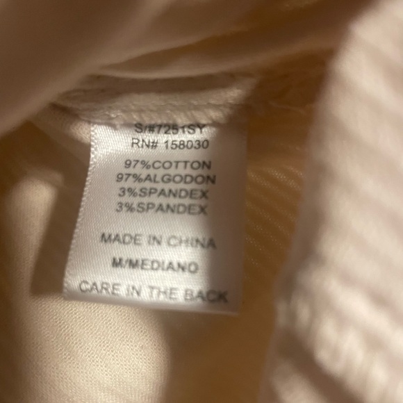 Love Tree Cream Corduroy Button Down Skirt, Size Medium - Picture 4 of 5